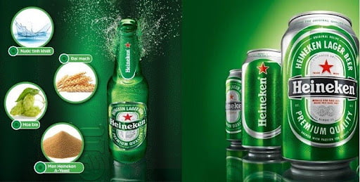 Bia Heineken -thương hiệu bia nổi tiếng nhất trên thị trường Việt Nam