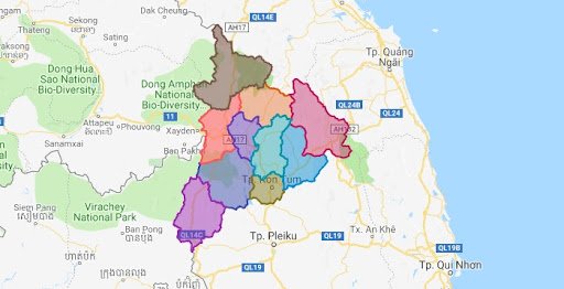 Tỉnh Kon Tum - tỉnh thành có diện tích lớn nhất Việt Nam