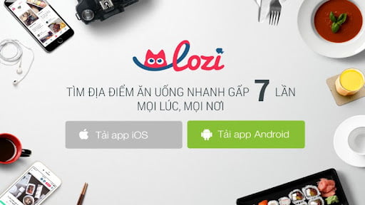 ứng dụng đặt đồ ăn online Lozi